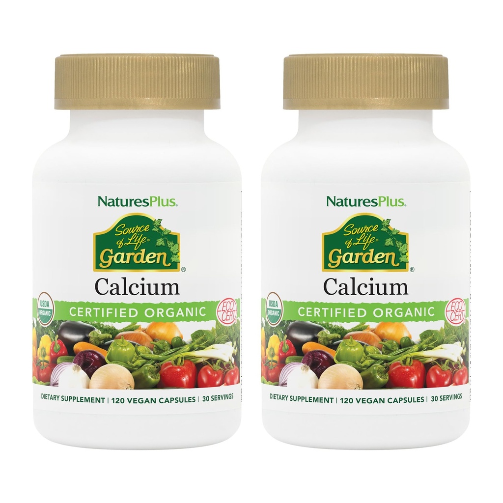NaturesPlus Life Garden Food - 120 Vegan Capsules, 2 Paket - Vejetaryen, Gluten Free, Sertifikalı Organik - 60 Toplam Hizmetler
