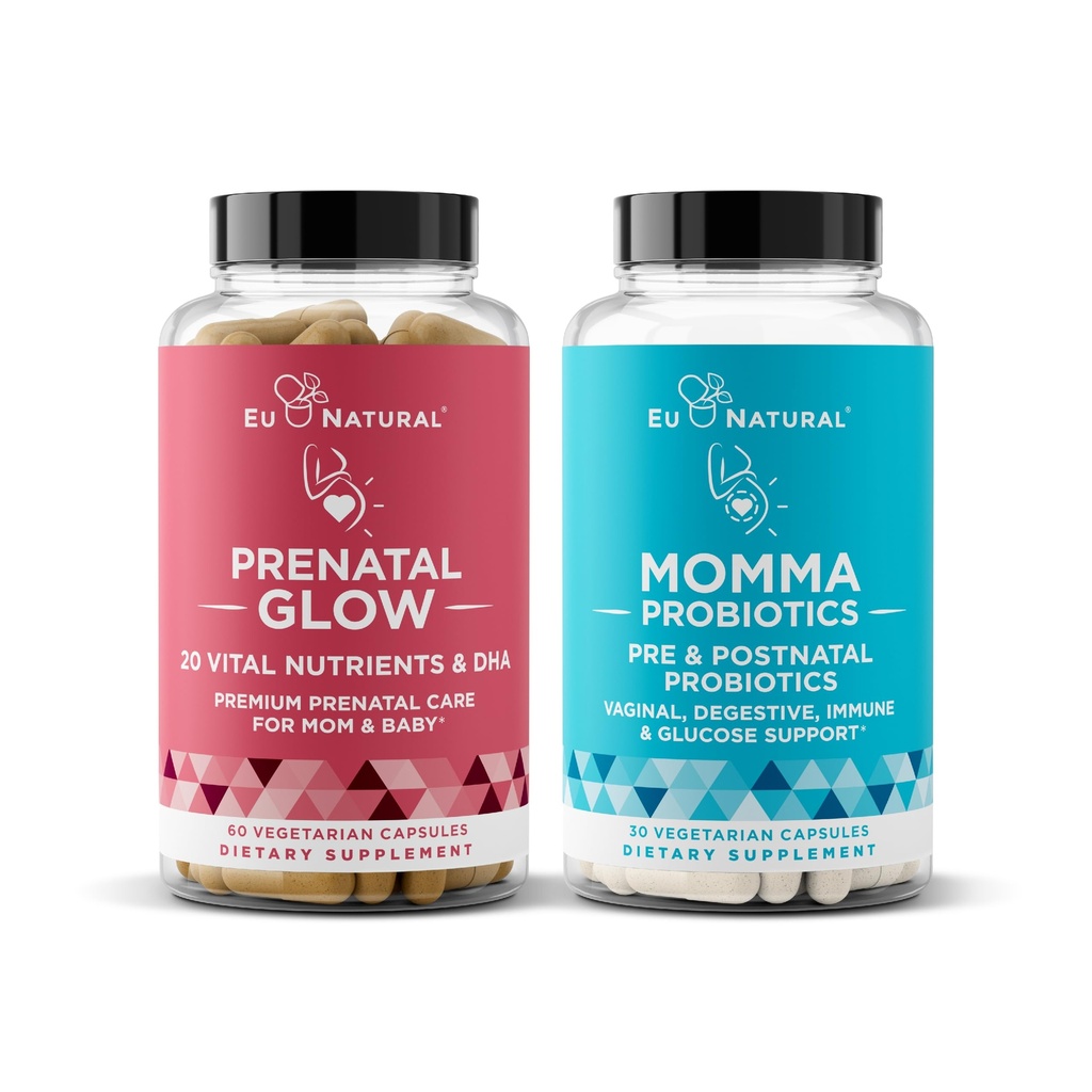 Doğal Prenatal Grafik - Glow Prenatal Multivitamin - Momma Probiyotikler Anne & Bebek