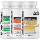 CandEase Matrix Pills & Colon Cleanser & Complete Detox Matrix Fast Kit Sche 3pk | Caprylic Acid Oregano Protease & Cellulase Enzymes Laxatives ACV Chromium & 100 BilFU/g Digestive probiyotikler