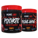 Insane Labz Hellboy Sche, Psychotic Hellboy Pre Workout ve Insane Dee BCAA, Kas Mass, Strength, Focus and Recovery Time, Blue Raspberry