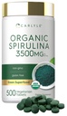 Carlyle Organik Spirulina Tabletleri 3500 mg | 500 Kont | Non-GMO & Gluten Ücretsiz Supplement