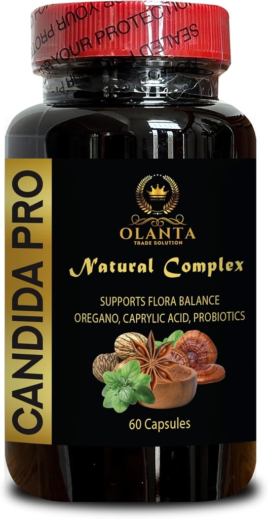 Generic Candida PRO - Candida Complex Digestive Support, Caprylic Acid, Candida Cleanse Detox, Botanical Gut Support - 1 Bottle