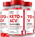 (3 Pack) Xfit Keto ACV Gummies, Resmi DW+ACV Kilo kaybı Formula, All Natural Apple Cider Vinegar 1000MG, X Fit Chem Plus ACV Gummy for Health and Fitness, Xfit ACV Keto Gomitas (180 Gummies)
