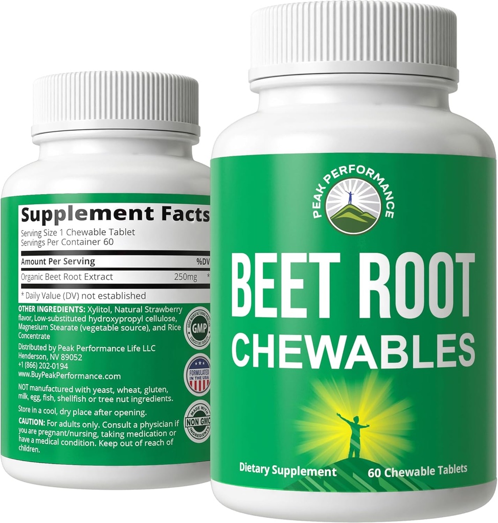 Arıt Chews - Büyük Tasting Beets Chewables with NoEDIT Sugar - Better Than Gummies. Contains Organic Beet Root Extract. Vegan, Zero Gluten Beetroot Total Supplement For Heart, Circulatory, BP