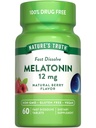 Nature's Truth Melatonin 12mg | 60 Hızlı Dissolve Tabletler | Natural Berry Flavor | Vegan, Non-GMO & Gluten Free Supplement Supplement Supplement