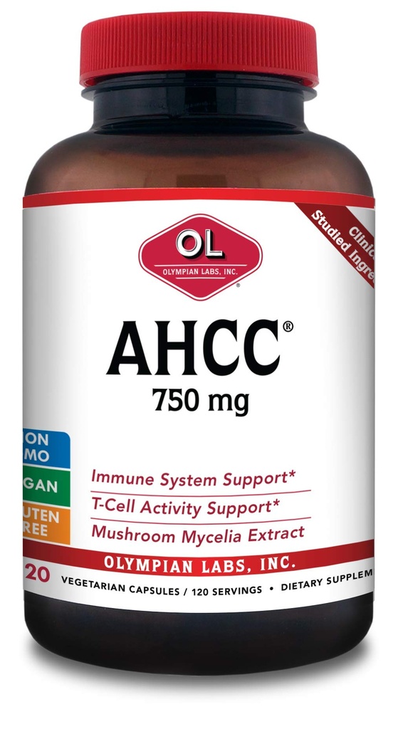 Olympian Labs Premium AHCC Supplement 750mg of AHCC per Capsule – Supports Immune Health, Liver Function, and Natural Killer Cell Activity - Bulk 120 Hizmetler