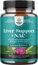 Liver Support NAC Supplement with Milk Thistle for Liver Cleanse Detox & Tamir - N Acetyl Cysteine Supplement Liver Cleanse with Antioksis, Turmeric, Choline, Dandelion & L-Glutathione - 120 Caps