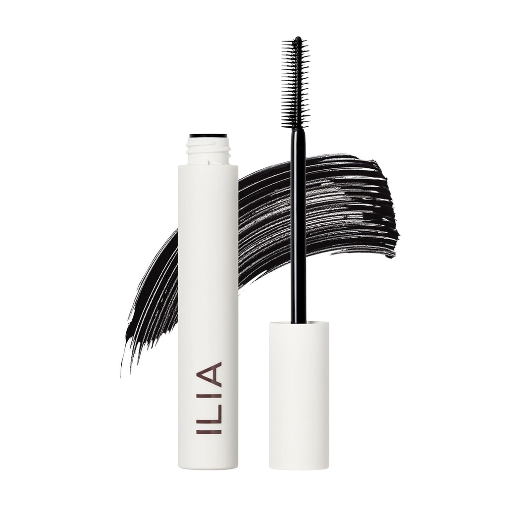 ILIA - Limitless Lash Mascara | Lightweight, Nourishing, Lengthening, Lifting | Flake + Smudge-Resistant | Non-Toxic, Cruelty-Free, Ophthalmologist-Tested, Safe For Sensitive Eyes (Soft Black)