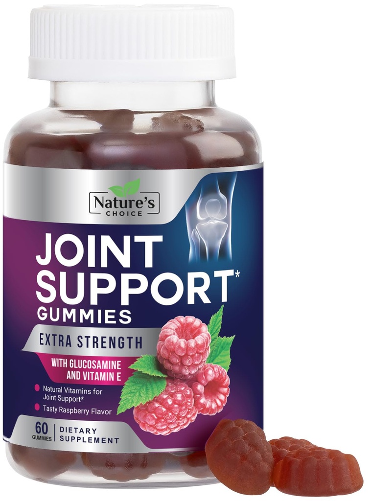 Ortak Destek Gummies Ekstra Güçlü Glucosamin Gummy Supplement with Vitamin E - Natural Cartilage & Joint Health & Flexability Support, Best Support Glucosamine Chew for Men & Women - 60 Gummies