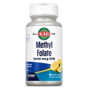 KAL Methyl Folate 1000 mcg - 5-MTHF Active Form, Folic Acid Supplement for Women and Men, Heart Health, Prenatal, Brain Support for Adults, Vegetarian, Natural Lemon ActivMelt - 60 Micro Tablets