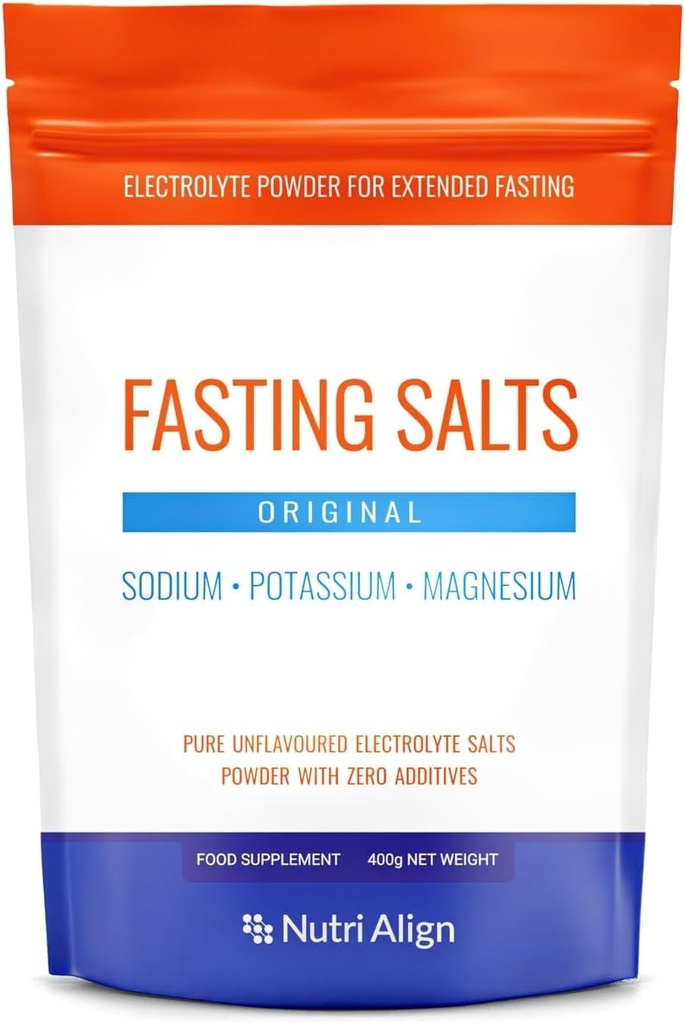 Nutri-Align Fasting Salts Electrolytes Toz | 400g sodyum Pyum Magnezyum Elektrolytes | Saf Unflavoured Electrolytes for Extended and Intertent Fasting | Sugar Free & Filler Ücretsiz