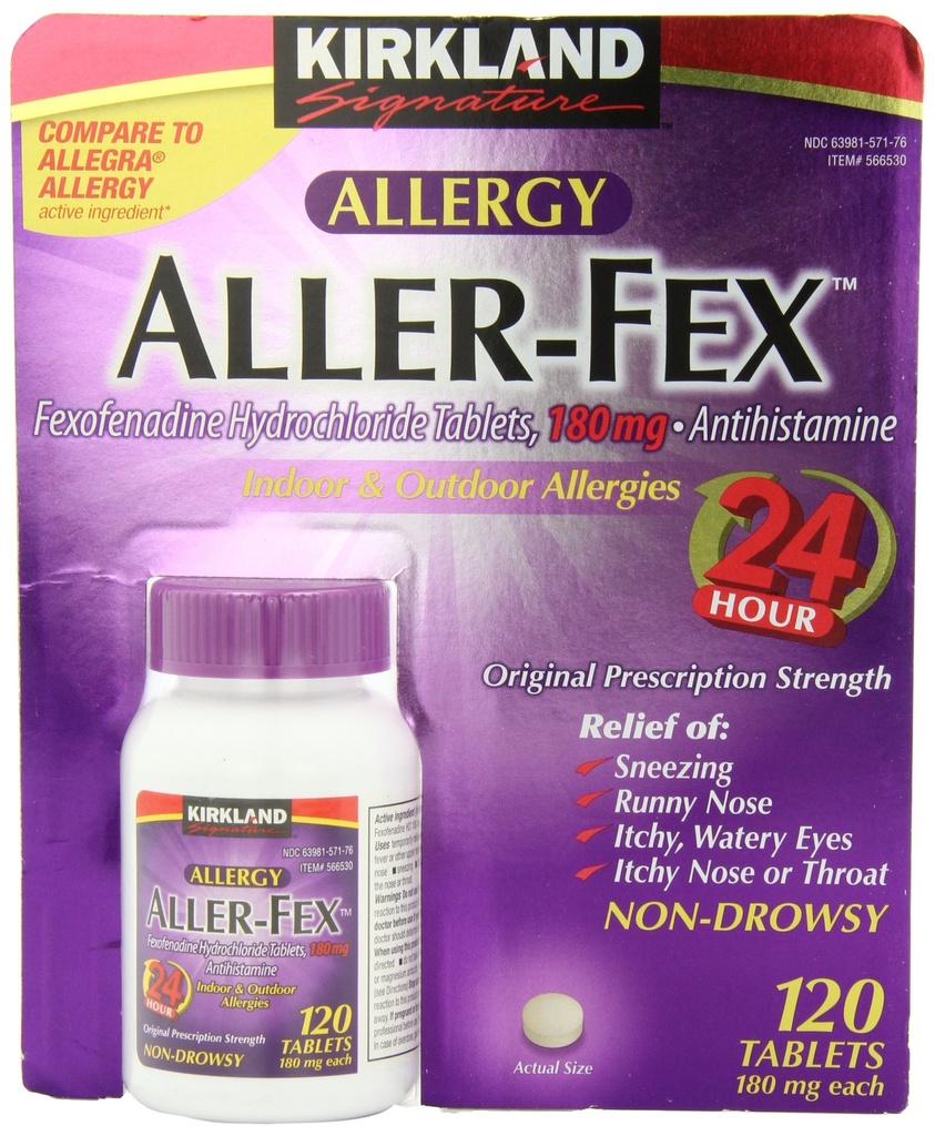 Kirkland Signature Aller-Fex 180mg 120 sekme