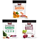 Kuvvet Faktörü Daha İyi Turmeric Ortak Destek Supplement & Smarter Greens Superfood Chews, 60 Soft Chews & Total Beets Soft Chews, 60 Chews