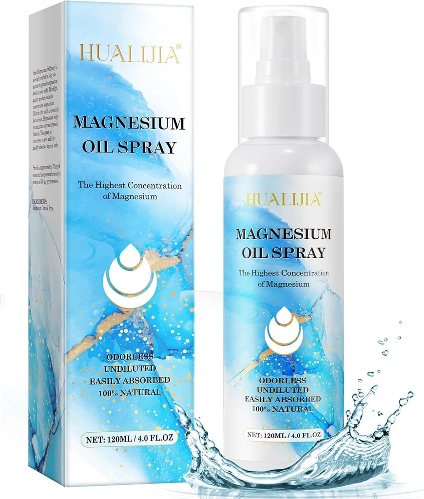 Magnezyum Yağı, Ayaklar için Magnezyum Yağı, Ayaklar ve Uyku için Topical Pure Magnezyum yapıştırıcısı, Absorb'a Kolay, 4 Fl ozz