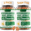 NEVISS Ashwagandha Gummies 2000 mg, Feel Reved, Plus Perrietary Mix with L-Theanine, 5-HTP, Lemon Balm, Calm için Magnezyum, Zzzs & Relaxation Support, 120 Count