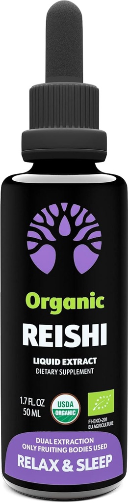 LOOV Organik Reishi Mushroom Supplement - 50 Hizmet - Sadece Meyveler - Uyku ve Immune Destek