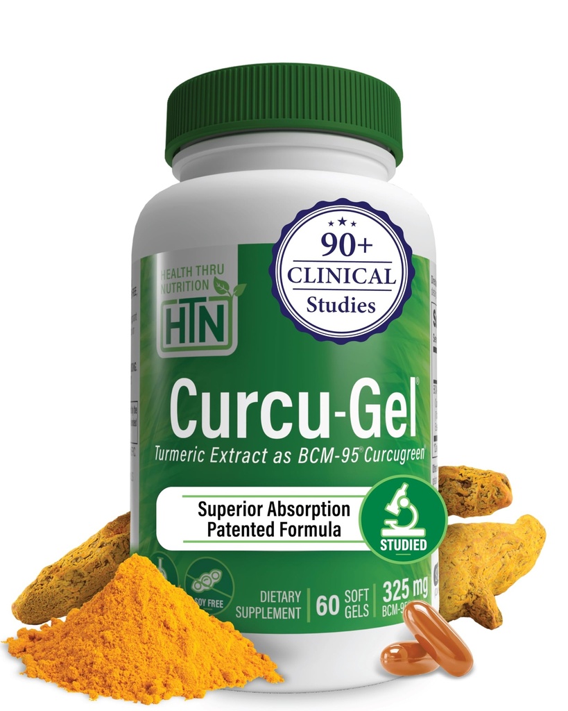 Sağlık Thru Beslenme Curcu-Gel Turmeric Curcumin Kompleksi BCM-95 Softgels, 325 mg ( 60'ın paketi)