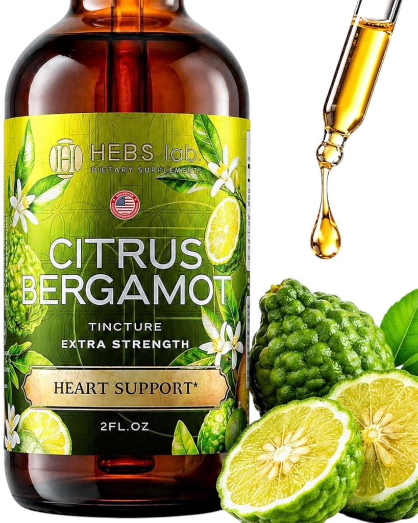 Citrus Bergamot Drops 2 fl oz - ABD'de yapılan - Doğal Antioksit Desteği, Kalp ve Metabolik Wellness Tamam - Bergamot Ekstraksiyon