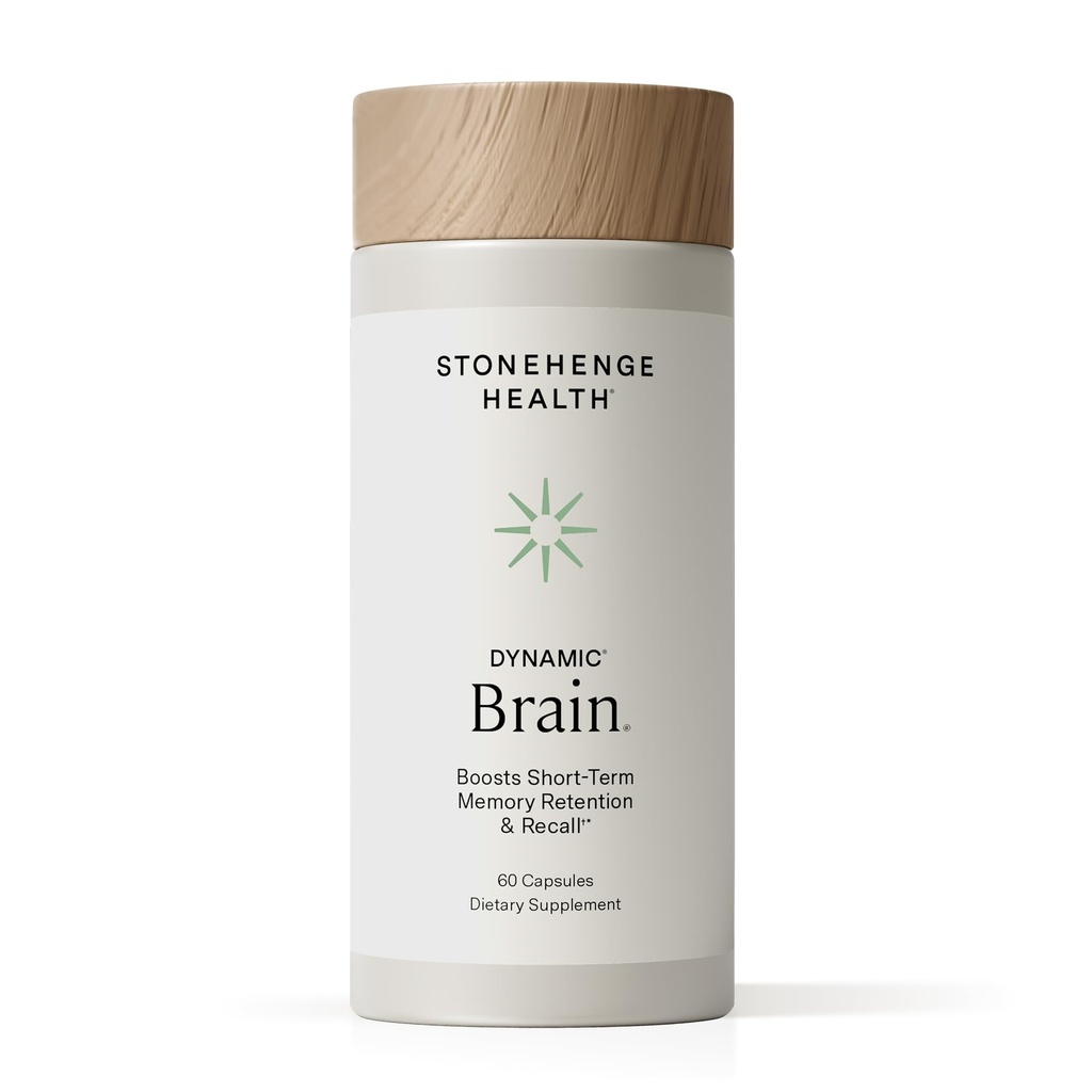 Stonehenge Health Dynamic Brain Supplement – New Formula with BacoMind for Memory Acquisition, Retention, & Recall with 40 Unique Nootropic: Choline, Phosphatidylserine ve Huperzine A