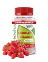 Strawberry Flavored Vitamin B Kompleksi Gummies - B Kompleks C - Destekler Nervous System and Boosts Energy Levels - Cognitive Function ile Yardımcılar - Great Tasting and Easy to Swallow