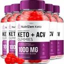 (5 Pack) NutriZen Keto ACV Gummies - Gelişmiş Formula Nutri Zen Keto Plus ACV Gummies Apple Cider Vinegar Keto Nutrizen ACV Gummies Diyetary Supplement Yorumlar Men Women (300 Gummies)