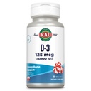 KAL D3 5000 IU 125 mcg, Yüksek Potency Vitamin D Chewables, Kalsiyum Aborpsiyon, Bone Health ve Immune Support Supplement, Natural Peppermint Flavor, 60 Günlük Garanti, 60 Hizmet, 60 Chews