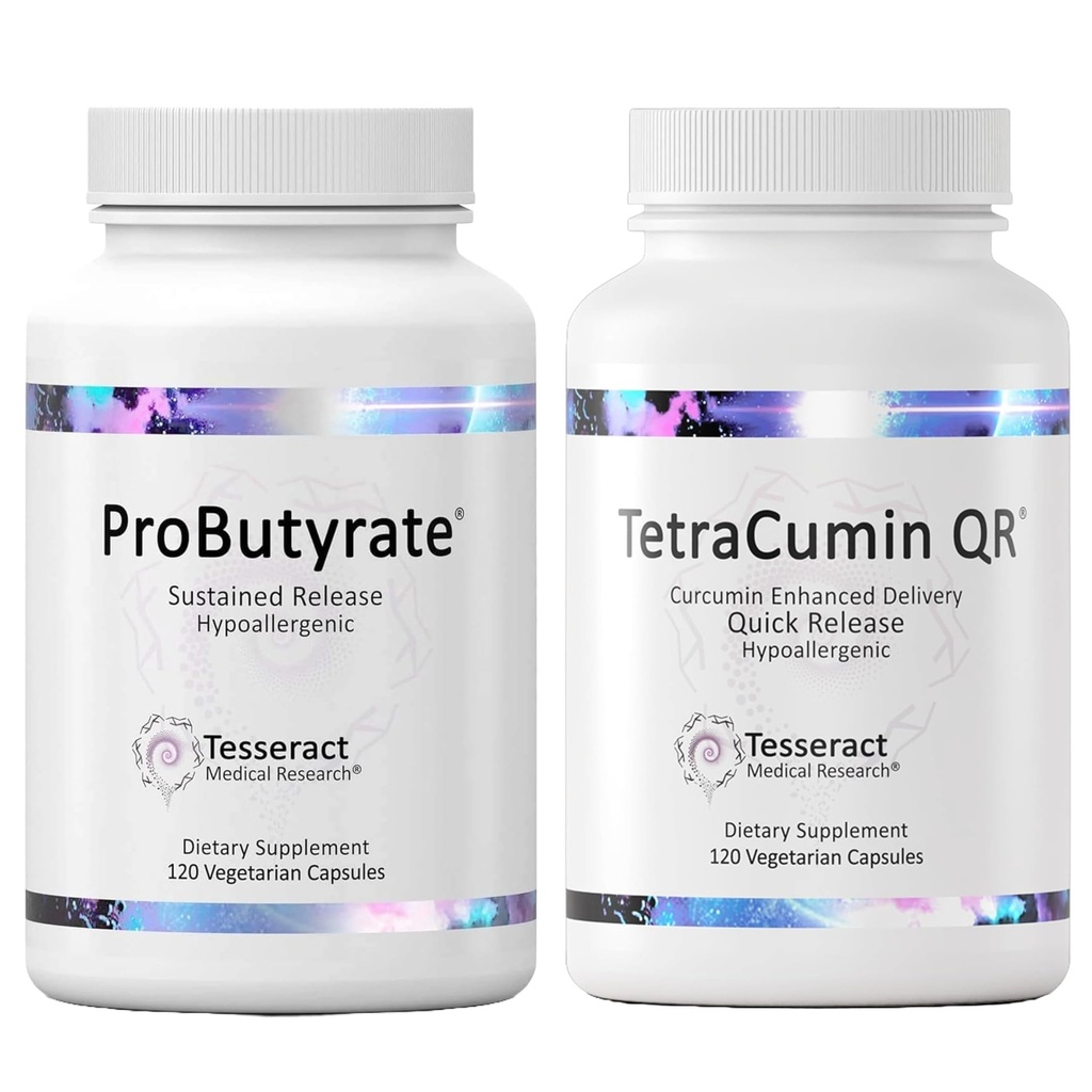 Tesseract Medical Research Optimal Gut & Tound Sche, Butyric Acid Kompleksi Gastrointestinal ve Curcumin Metabolite Ortak Yardım Tamamlayıcısı