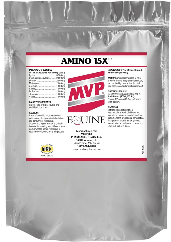15X (3 lb) - Atlarda Sağlıklı Kas Fonksiyonlar, Geliştirme ve Onarım