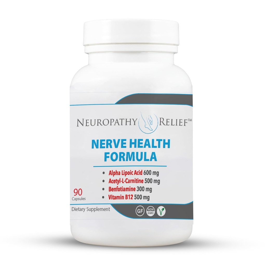 Neuropati DRTM Nerve Health Formula - Alfa Lipoic Acid, Acetyl-L-Carnitine, Benfotimin ve B12-90 Capsules