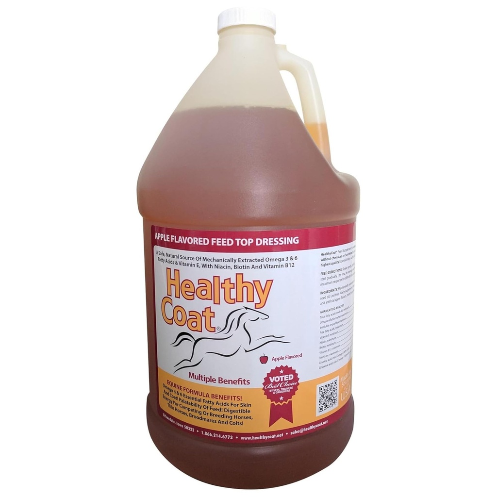 Atlar için Sağlıklı Ön Beslenme: Gallon. Skin, Coat, Body Durum, Performans, Allergies, Immune System, Hoof, Ortak, Omega 3 & 6 Fatty Asits.