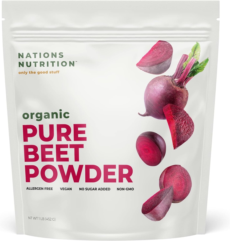 Saf Arıt Kök Toz Organik - Nitrik Çimento Circulation Superfood, Supports Blood Flow & Heart Health - Stamina & Natural Energy, 30+ Hizmet (1 LB Bag)