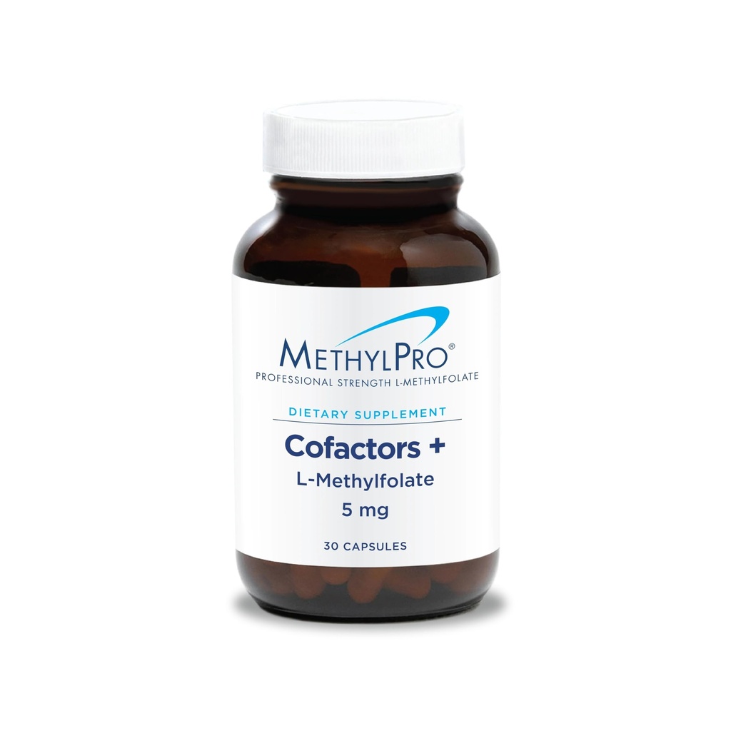Methylfolate 5 mg + Cofaklar - Kadınlar ve Erkekler için Ltil Foate Supplement, Bloodated Vitamin B9 (5-MT) ile B6 ve B12 Beyin Sağlığı, Focus ve Calm - 30 Capsules (Polonya)