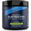 Zeal Electrolyte Toz Kurtarma İçgörü (30 Hizmetler |Cucumber Lime) w 0 Sugar +BCAAs +B-Vitamins Electrolyte Supplement w Pids çinko & Magnezyum