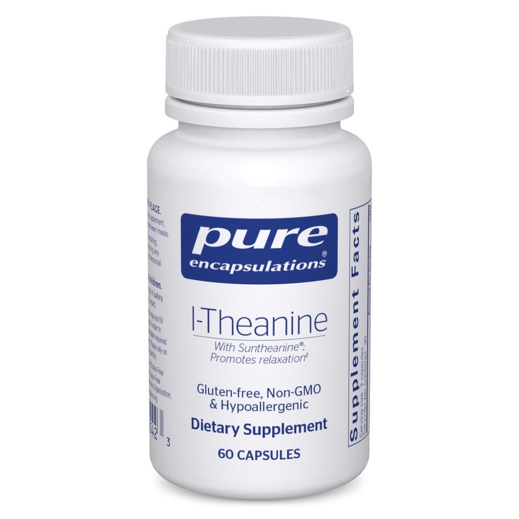 Pure Encapsulations L-Theanine - Bolt Acid Supplement to Support Relaxation, Stress & Nervous System - 60 Capsules