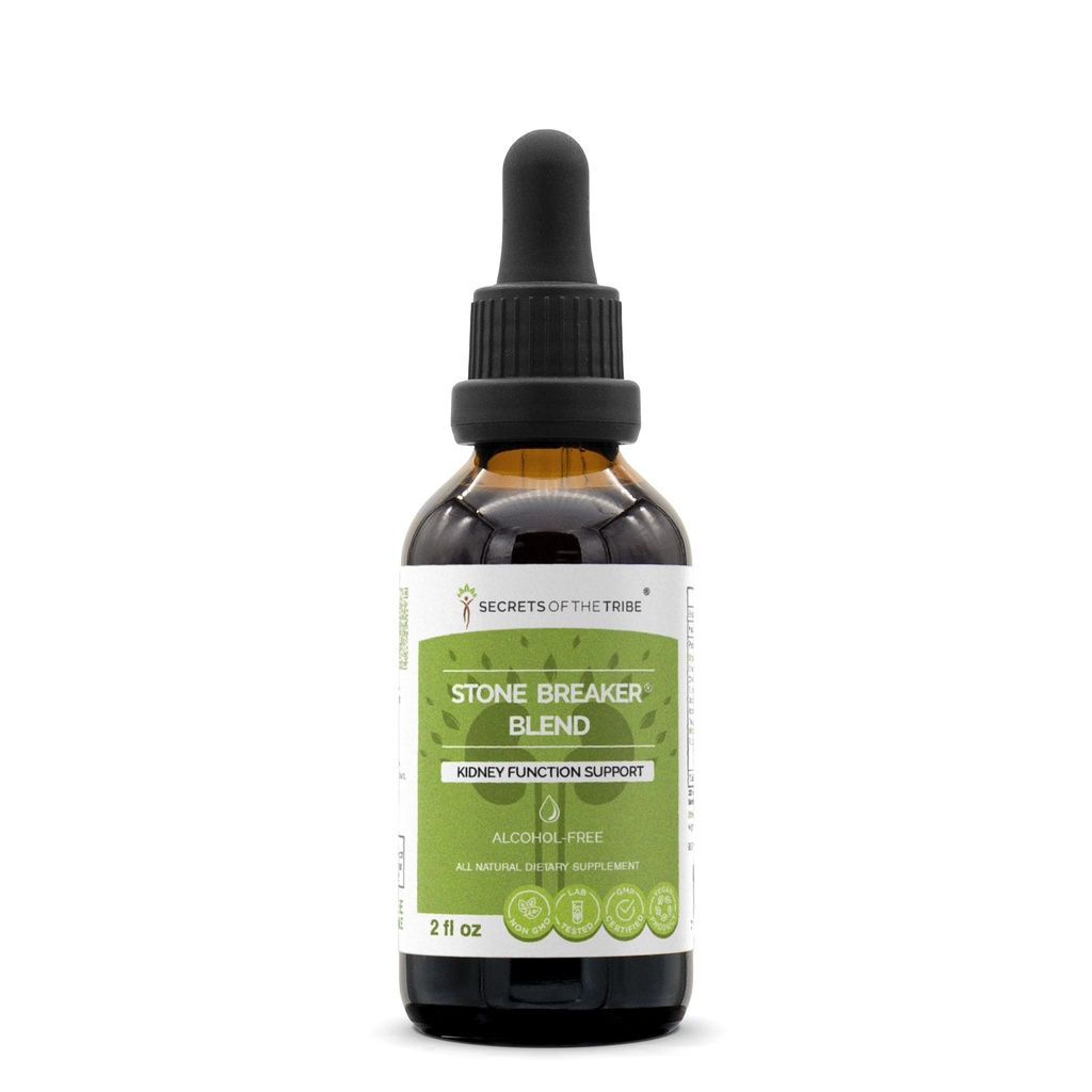 Tribe Stone Breaker'un Sırları Alkol Ücretsiz Ekstraksiyon, Stonebreaker, Burdock, Yucca, Altınrod, Attail,Tribulus. Glycerite Tincture, Kidney Function Support (2 fl oz)