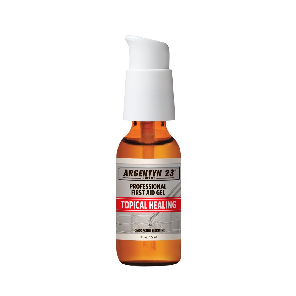 Argentyn 23 Profesyonel Gümüş İlk Yardım Gel - Argentum Metallicum Gel Yara Bakım Desteği, Topical Skin Care for Soothing Support with Convenient Pump - 1 fl oz (30 mL)