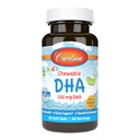 Carlson - Kid's Chewable DHA, 100 mg DHA, Beyin ve Vizyon Fonksiyonu, Büyüme ve Geliştirme, Orange, 60 Chewable Softgels