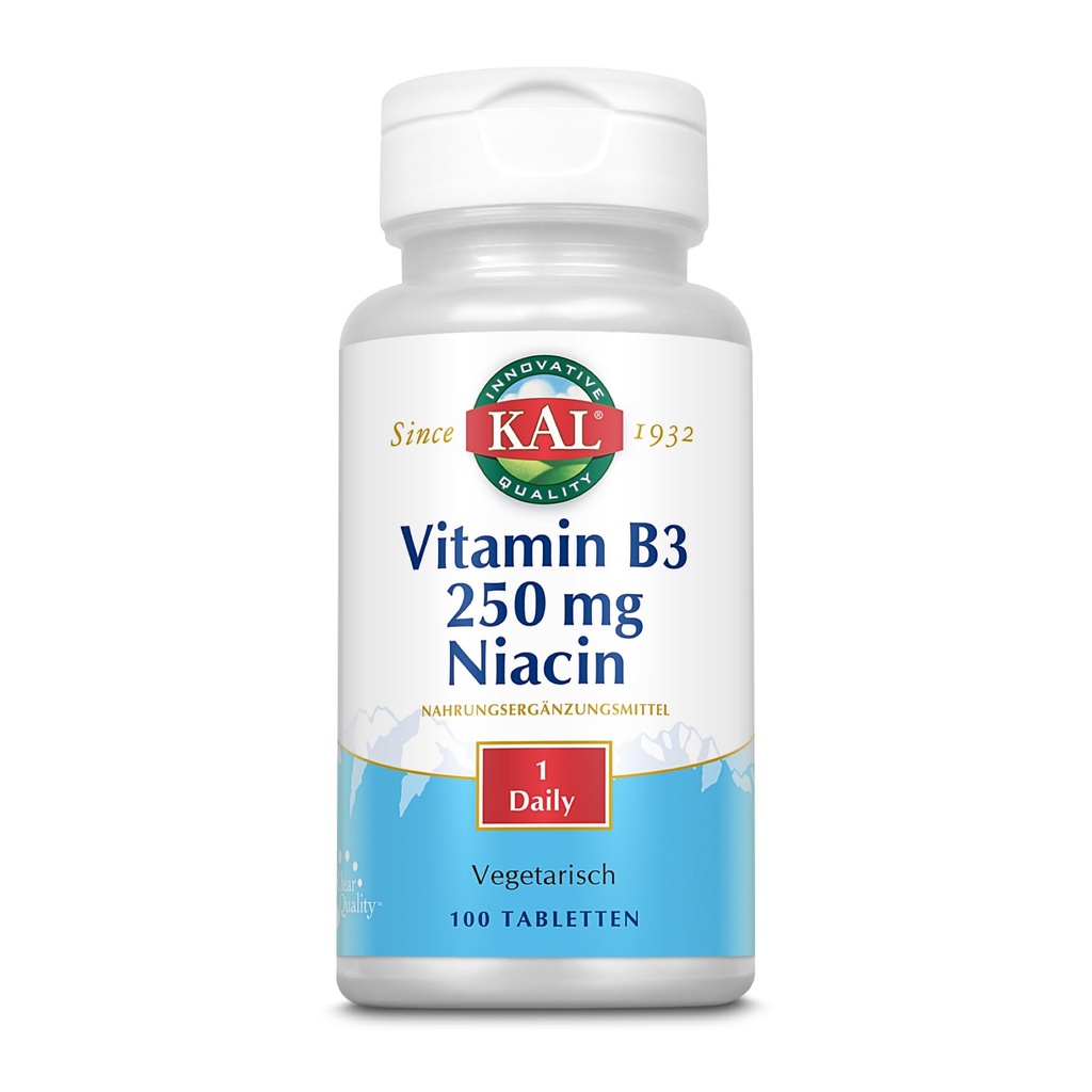Kal 250 Mg Niacin Tabletleri, 100 Kont