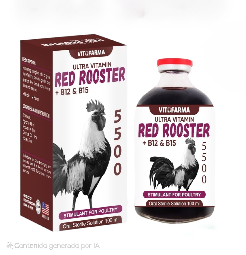 B12 5500 100 ml Restoratif Kas Mass Optimal Kilo Eğitim Desteği Rooster SUPLISHTO NUTRICIONAL ENERGIZANTE CON ACTIVADOR METABOLICO