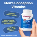 CONCEIVE PLUS Erkekler Ferttitude Sche, Fertness Vitaminleri 60 Kont ve Fertness Lubricant 2.5 Ounce