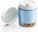 Büyük Pill Organizer, Günlük Pill Mineral Şişeleri 7 Büyük Karşılaştırmalar,Jumbo Pill Box, Pill Storage Container for Vitamin, Fish Oil, Medicine Supplement, Easy Turn Lid with Ataed Label, Blue