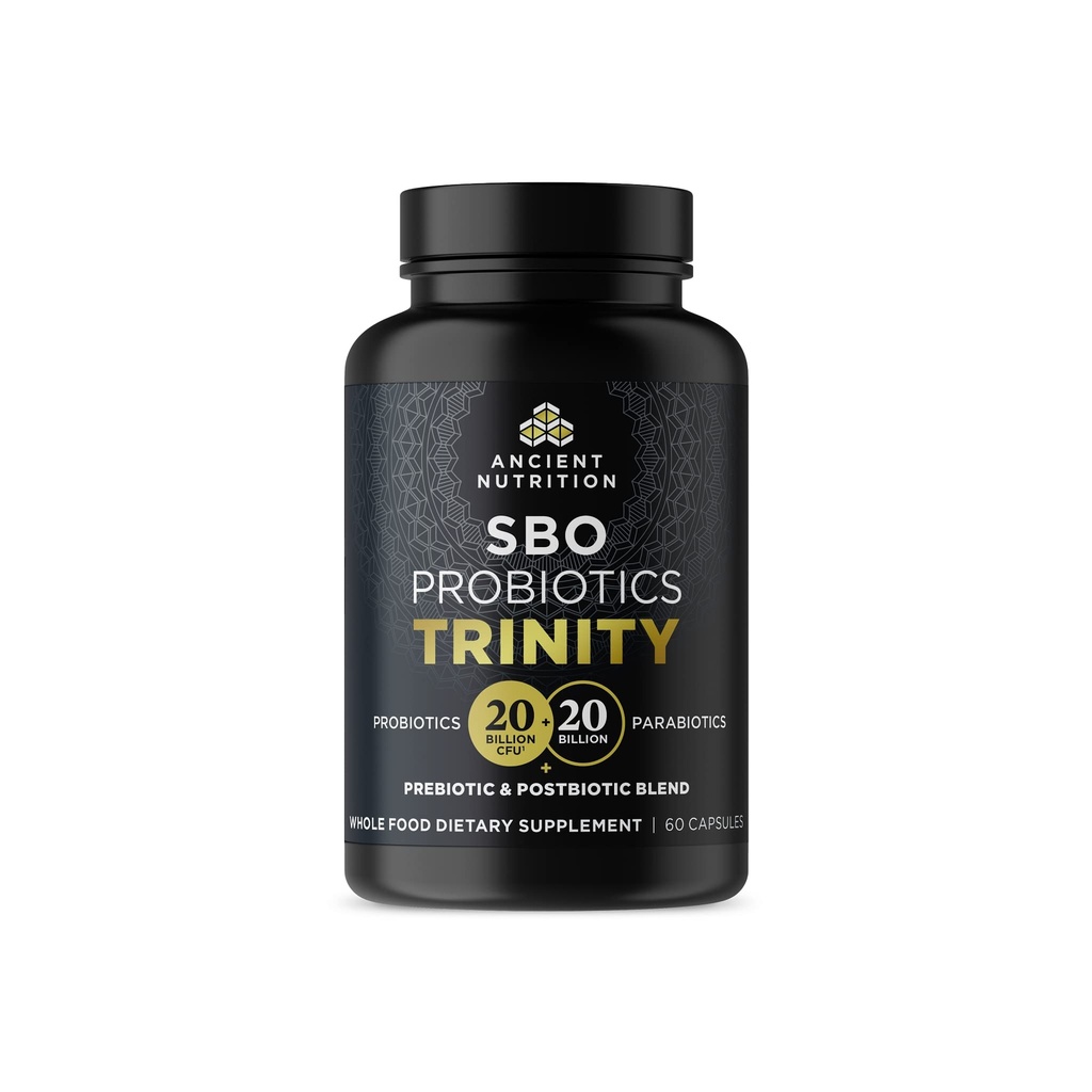 Eski Beslenme SBO Probiyotik Trinity Daily Care, Probiyotiks for Digestive Health, 40 Milyar Prebiyotiks, Probiyotiks, Postbiyotiks ve Parabiyotiks Occasional Bloating, 60 Count