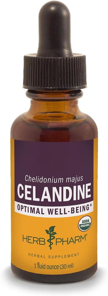Herbm Pharm Sertifikalı Organik Celandine Sıvısı, 1 Fl Oz