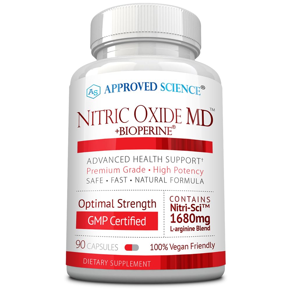 Onaylanmış Bilim Nitrik Çimento MD - Kas Geliştirme, Lean Body Mass, Oksijen Supply, Boost Energy - 90 Capsules - 1 Şişe