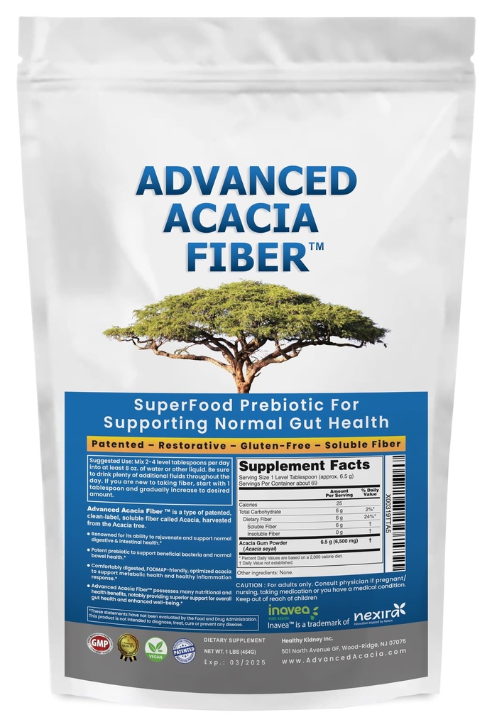 Gelişmiş Acacia Fiber Toz 16oz Organik ► Fiber Leaky Gut Tamir Tozu. Gut Health için Doğal Supplement, Düzenlilik, Digestive Rejuvenation