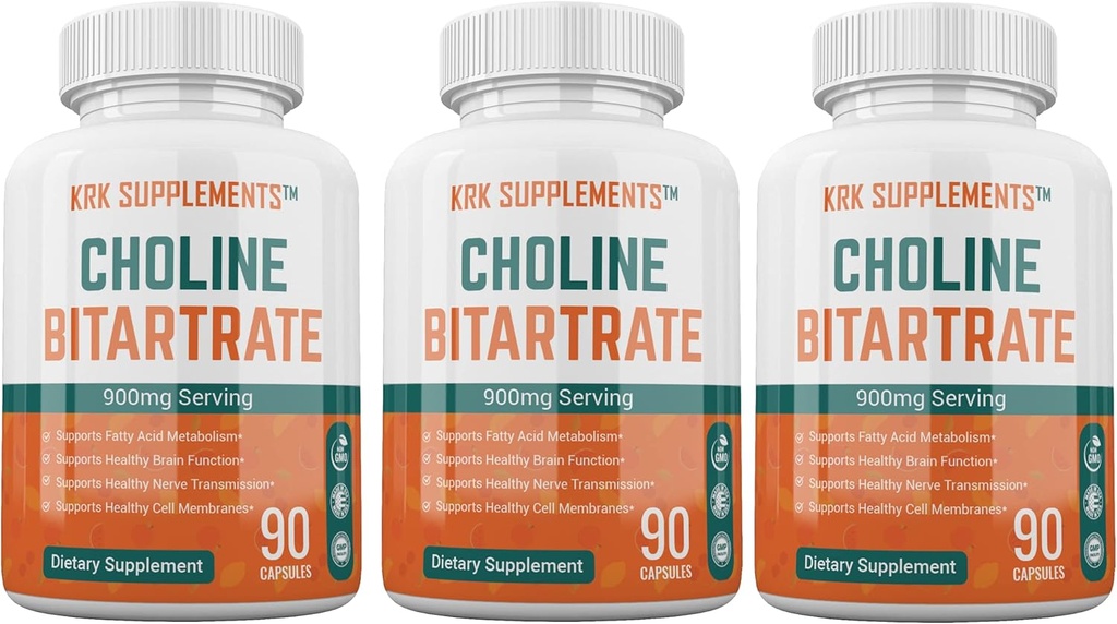 3 Şişeler Konline Bitartrate 900 mg Yüzde 270 Total Capsules KRK Tamamlar