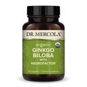 Dr. Mercola Organik Ginkgo Biloba with NeuroFactor - Supports Brain Health - Standardized Ginkgo Leaf Extract - Polyol-Rich Kahve Meyvesi - 30 Capsules