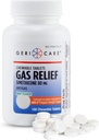 GeriCare Simethicone Chewable Gas-Relief Tabletleri 80 mg | Gas, Bloating, Discomfort | Mint-Flavored | Oral Adult Gas Pain Relief | Anti-Flatulence Aid (100 Tablet) 2 Pack