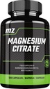 Magnezyum Citrate 120 mg + Vitamin B6 (P-5-P) 3 mg, 120 Vegan Capsules, 4 Ay Supply, Organik Magnezyum Formu - Destek Bone Strength and Nervous System - by MZZ