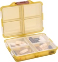 Seyahat Pill Organizer Small 8 Grid Karşılaştırmalı Pill Sahibi Box - Portatif Tıp Konteyneri - Günlük İlaç Organize